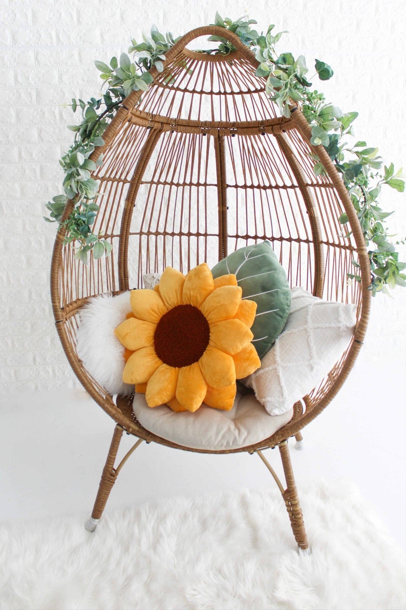 Sunflower Pillow - Golden Yellow - Green Philosophy Co.